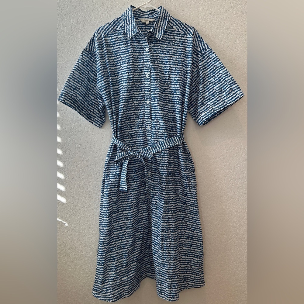 Tucker Vibrant Blue and White Dress